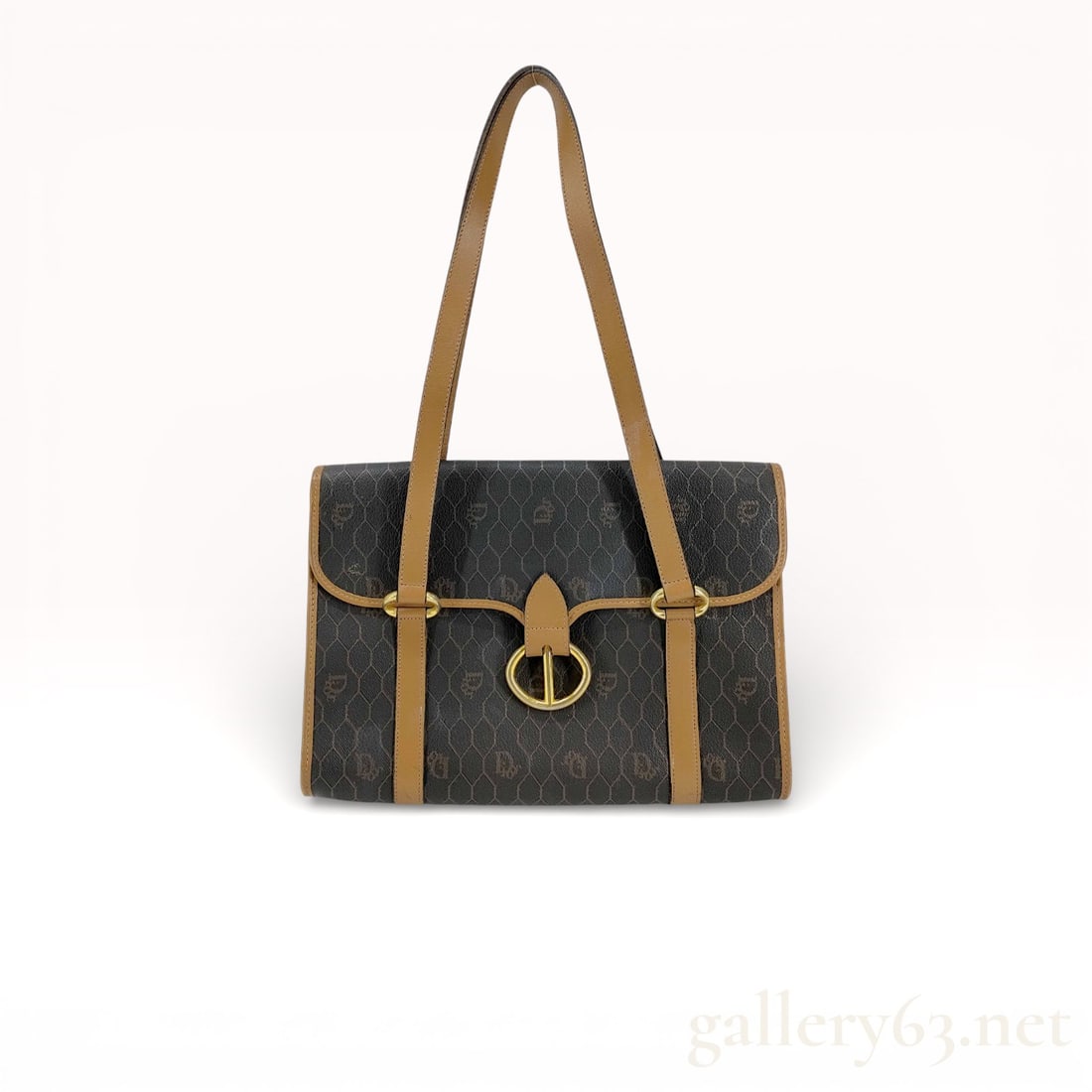 Christian Dior Honeycomb Leather & Canvas Tote Bag (1 of 10)