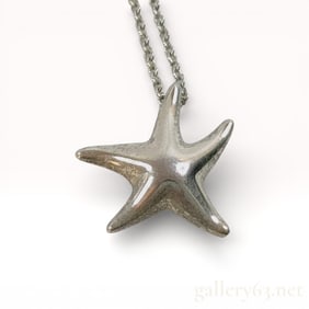 Tiffany & Co. Starfish Sterling Silver Necklace 18"