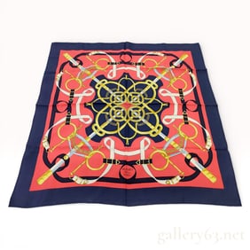 Hermès Carré 90 Silk Scarf with Belt and Chain Motif