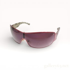 Gucci Leopard Print Raspberry Shield Sunglasses