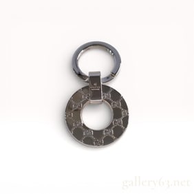 Gucci GG Enso Stainless Steel Key Ring with Box
