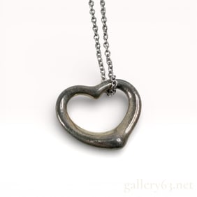 Tiffany & Co. Open Heart Sterling Silver Necklace