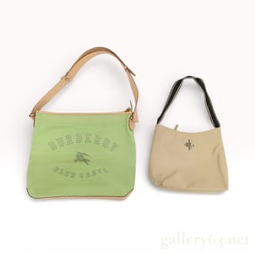 Burberry Blue Label Canvas Shoulder Bag and Ralph Lauren Canvas Tote