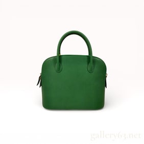 Celine Bolide 1923 Mini Bag in Green Leather