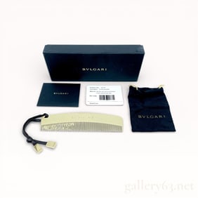 Bvlgari Logo Comb New with Box, Pouch, and Papers