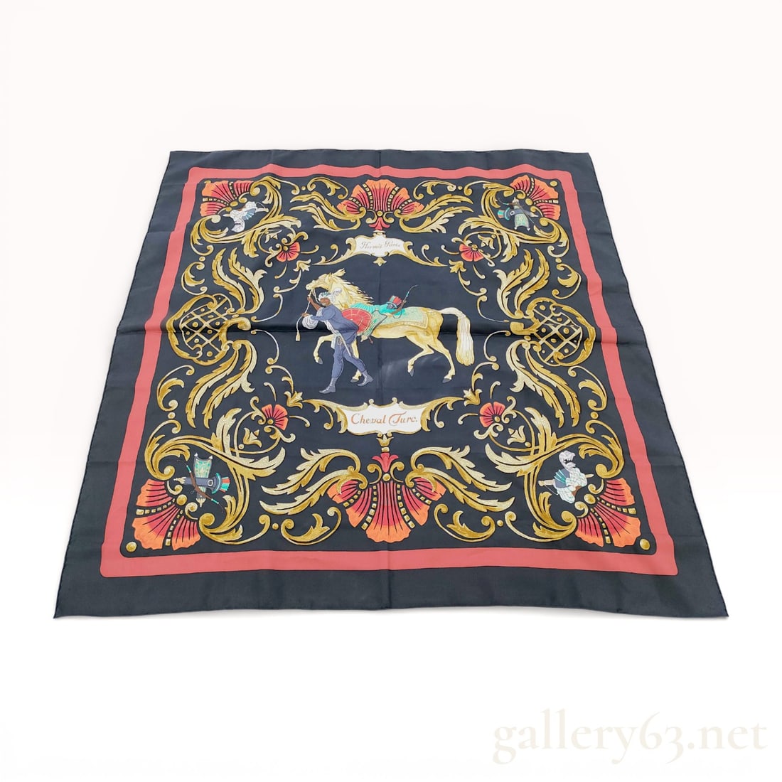 Hermès Carré 90 “Cheval Turc?? Silk Scarf (1 of 10)