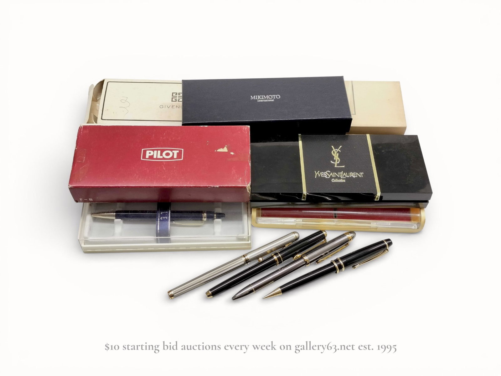 Vintage Pen Collection - Yves Saint Laurent Givenchy/Mikimoto/Pilot/Platinum/Parker/ELLE etc. Pen (1 of 10)