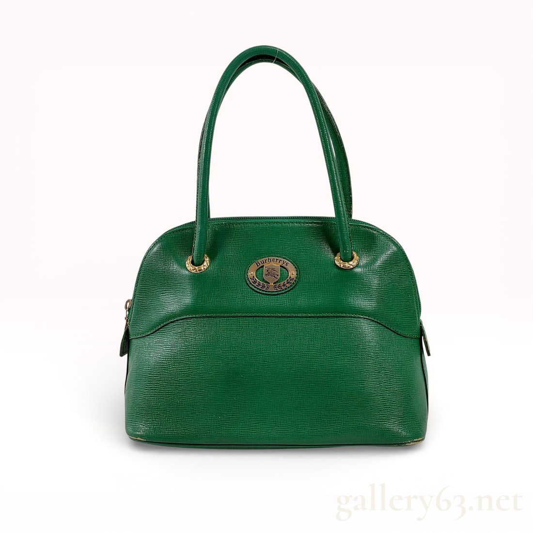 Burberry Handbag Green epi leather boilide Handbag gold hardware (1 of 10)