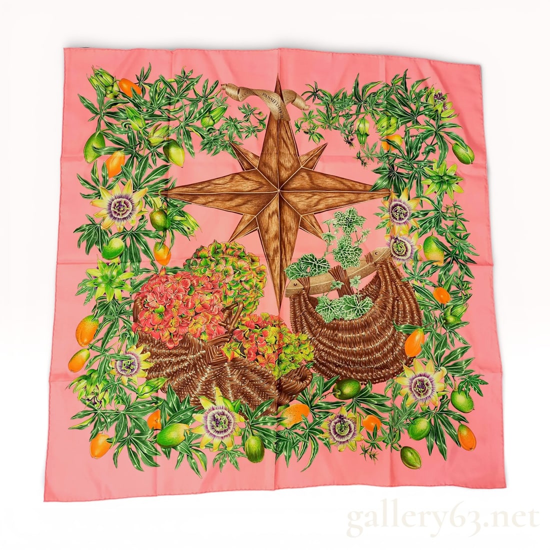 Hermès Carré 90 “Passiflores?? Passionflower Silk Scarf (1 of 10)