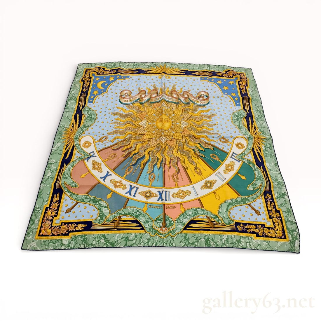 Hermès “Carpe Diem?? Silk Scarf with Sun and Zodiac Motif 90 size (1 of 10)