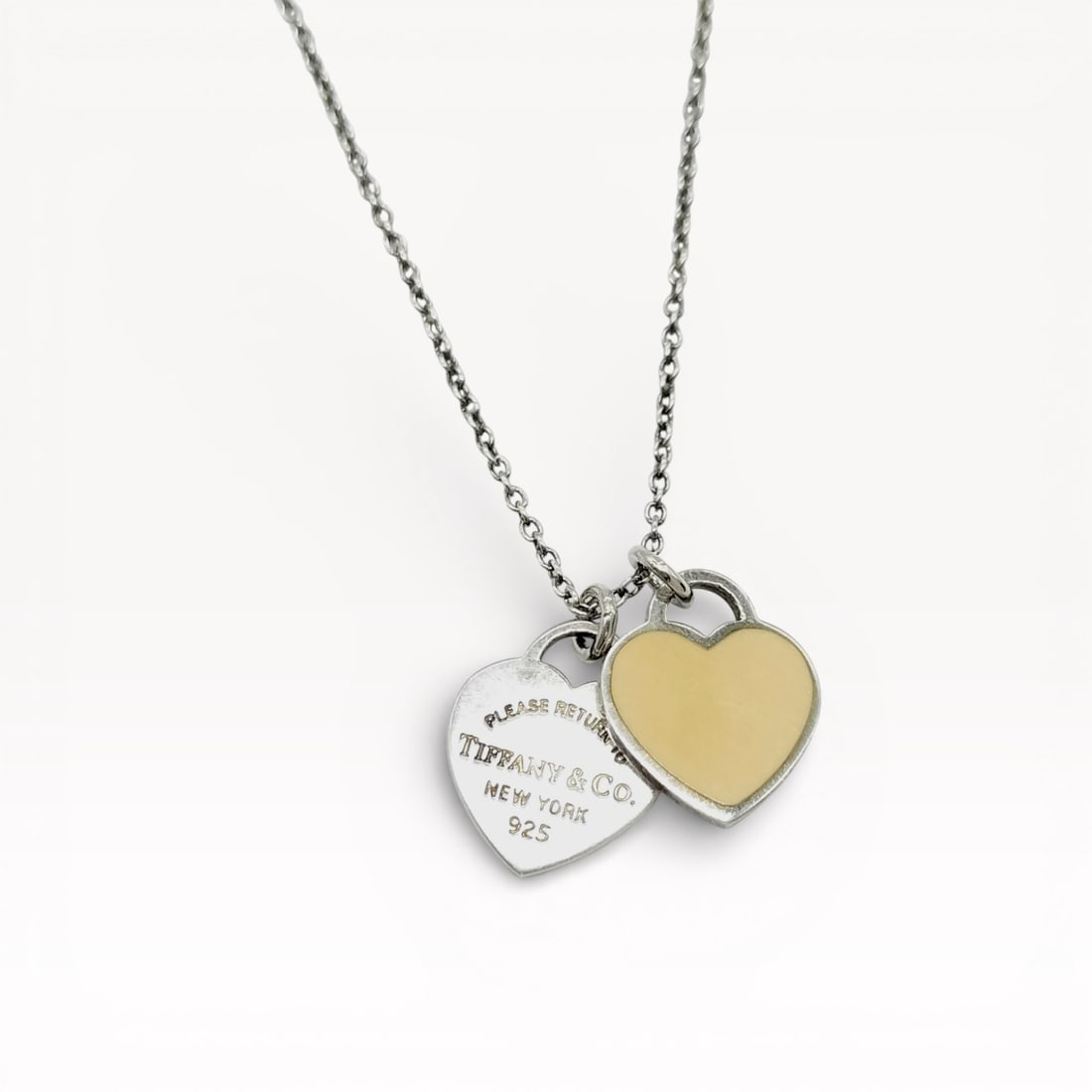 Tiffany & Co. Return to Tiffany Double Heart Necklace – Sterling Silver (1 of 9)