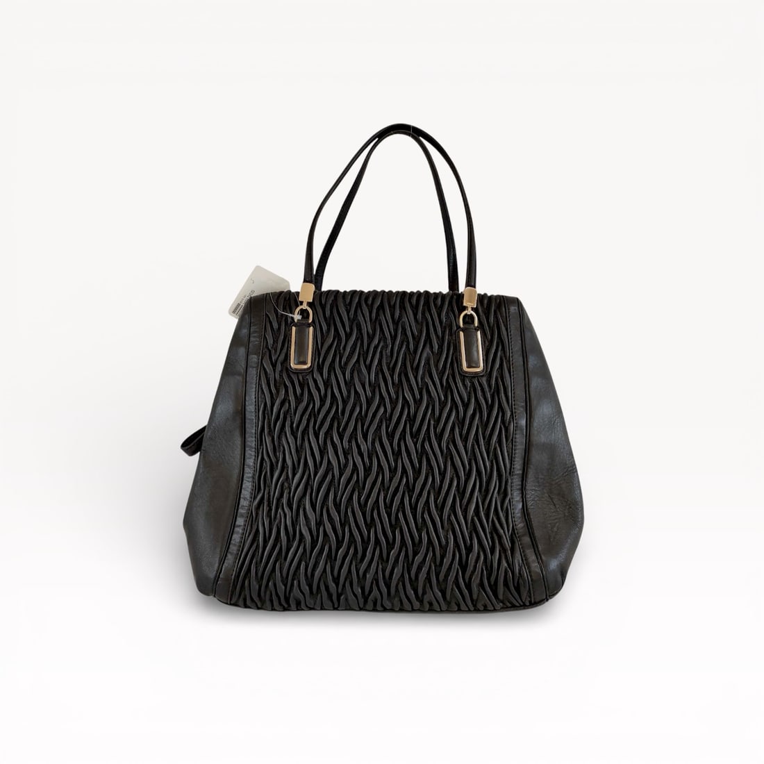 Coach Model 25262 Textured Leather Shoulder Bag in Black with Gold-Tone Hardware (1 of 10)
