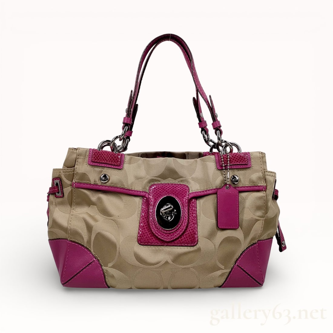 Coach Signature Pink Handbag (1 of 10)