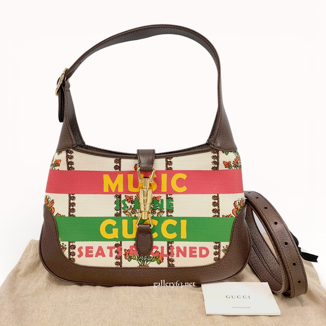 Limited Edition Rare Gucci 100 Centennial Gucci Leather Jackie 1961 GG Small Shoulder Bag (1 of 10)
