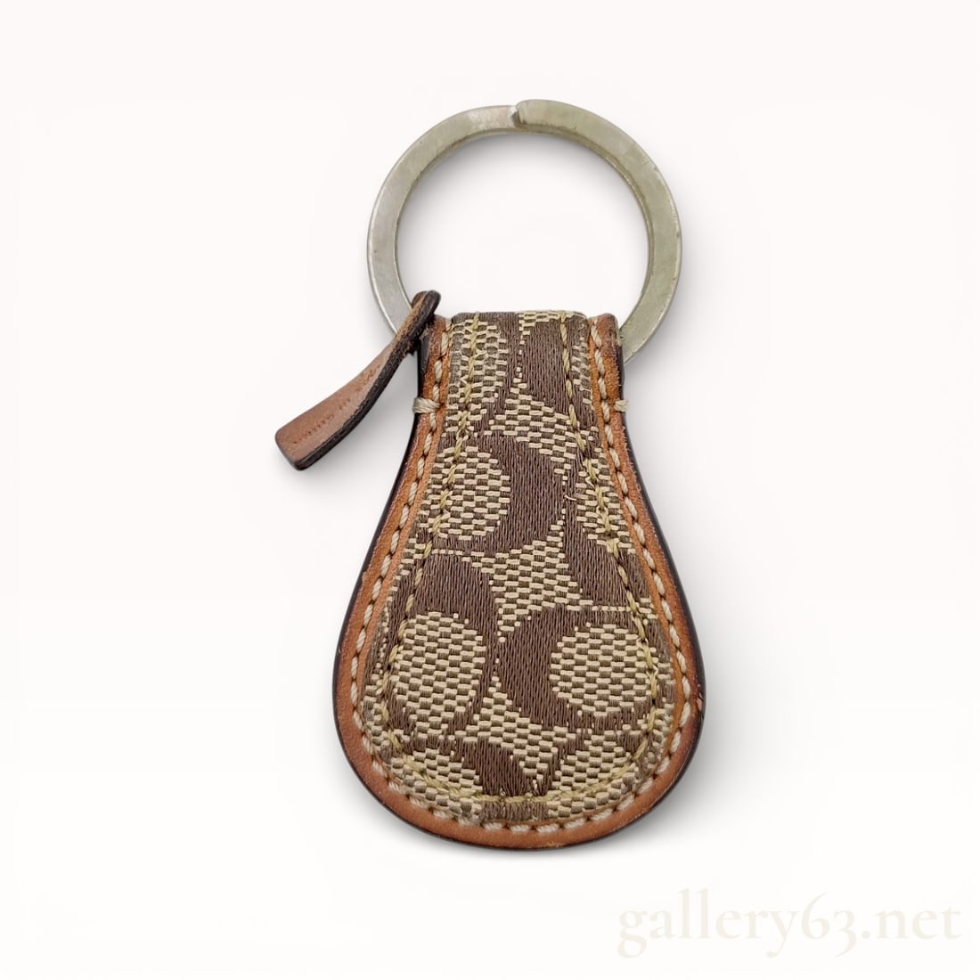 Coach Mini Signature Brown Keyring Keychain (1 of 7)