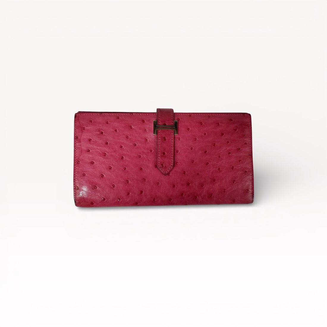Hermès Béarn Soufflet Ostrich Long Wallet - Like New Condition (1 of 10)