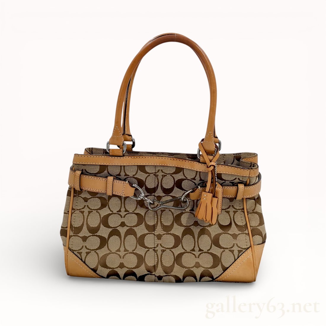 Coach Signature Beige Canvas Tote Bag (1 of 10)
