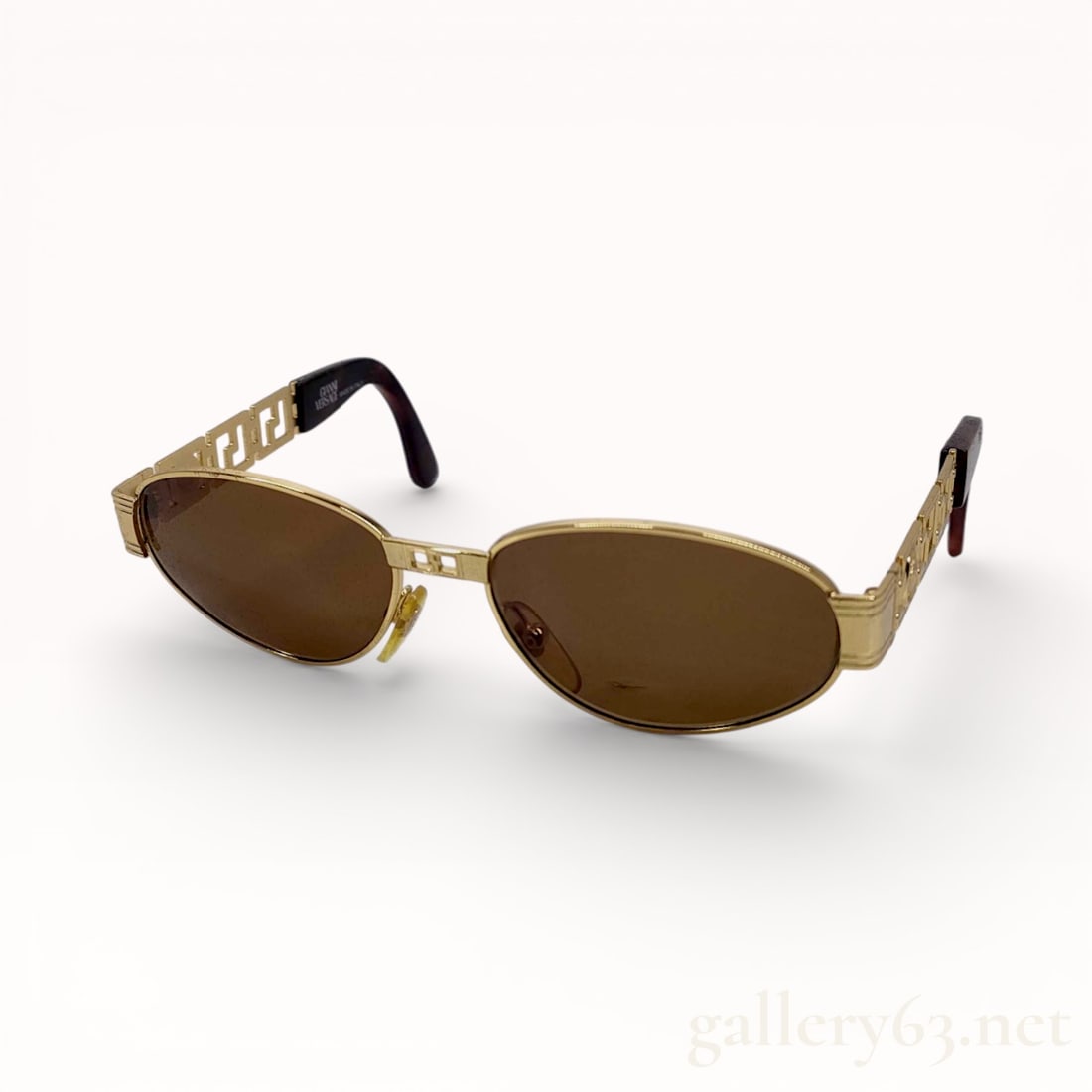 Vintage Gianni Versace S44 030 Tortiseshell-Pattern Acetate Sunglasses with Case (1 of 9)