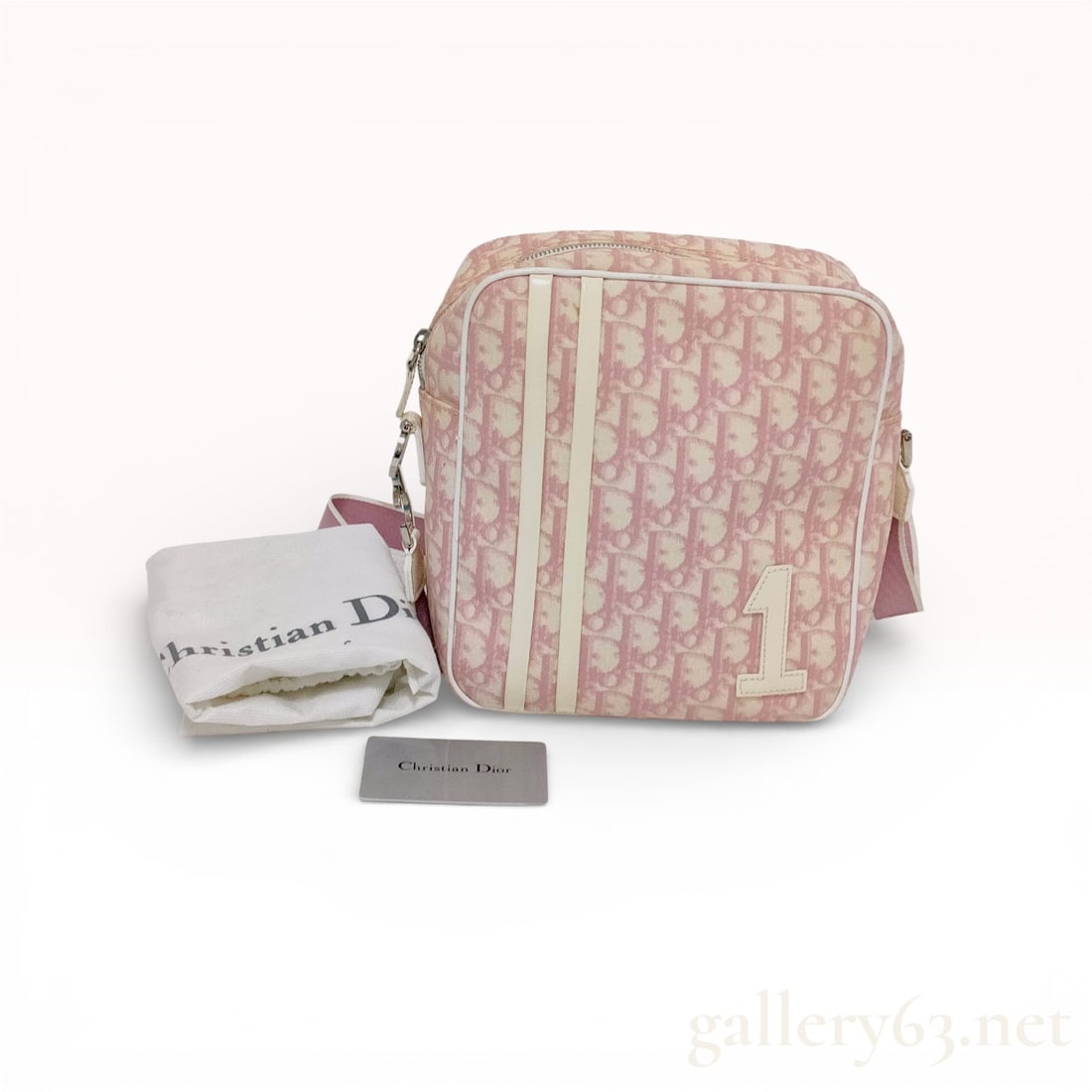 Vintage Y2k 2000s Christian Dior Trotter Pink Monogram Canvas Shoulder Bag (1 of 10)