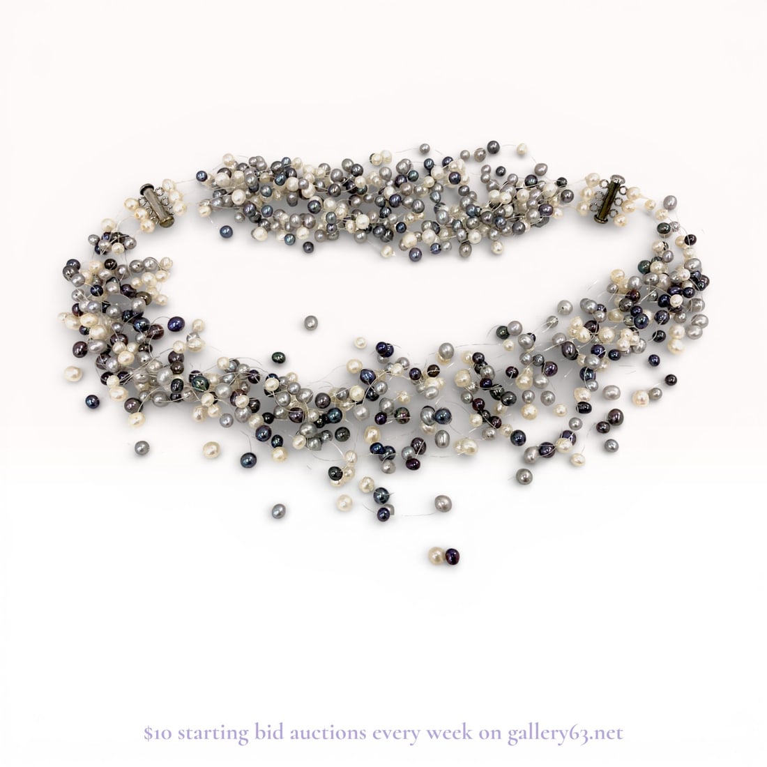 Multi-Strand Freshwater Pearl Necklace & Bracelet Set with Sterling Silver Clasp (18 Strands): Estate lot offered as shown, including all items visible in the images. Offered as a single lot with no individual examination; contents and condition vary and may include wear, damage, or missing ele