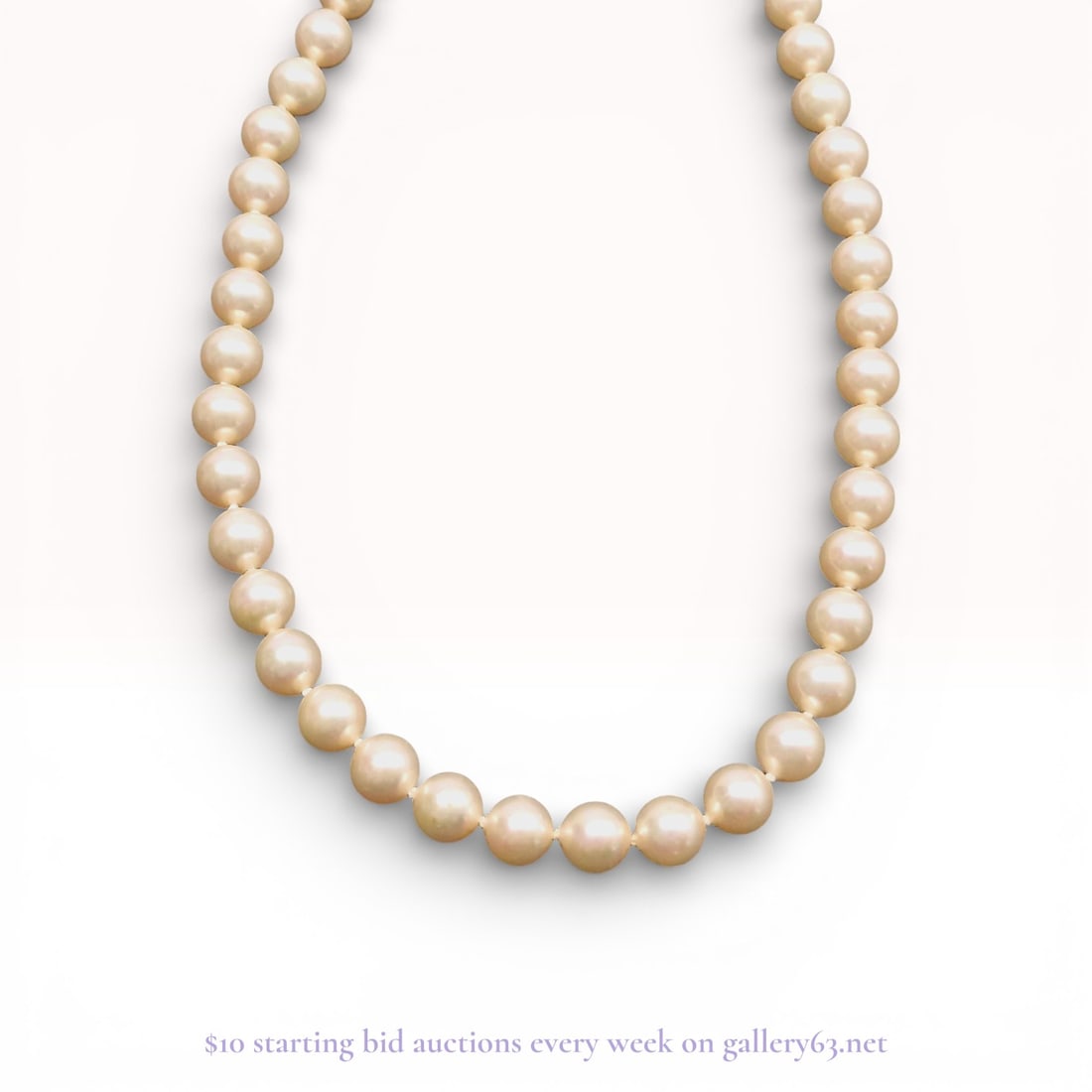 Cultured Pearl Necklace Strand – Approx. 8mm Pearls with Sterling Silver Clasp (43g): Estate lot offered as shown, including all items visible in the images. Offered as a single lot with no individual examination; contents and condition vary and may include wear, damage, or missing ele