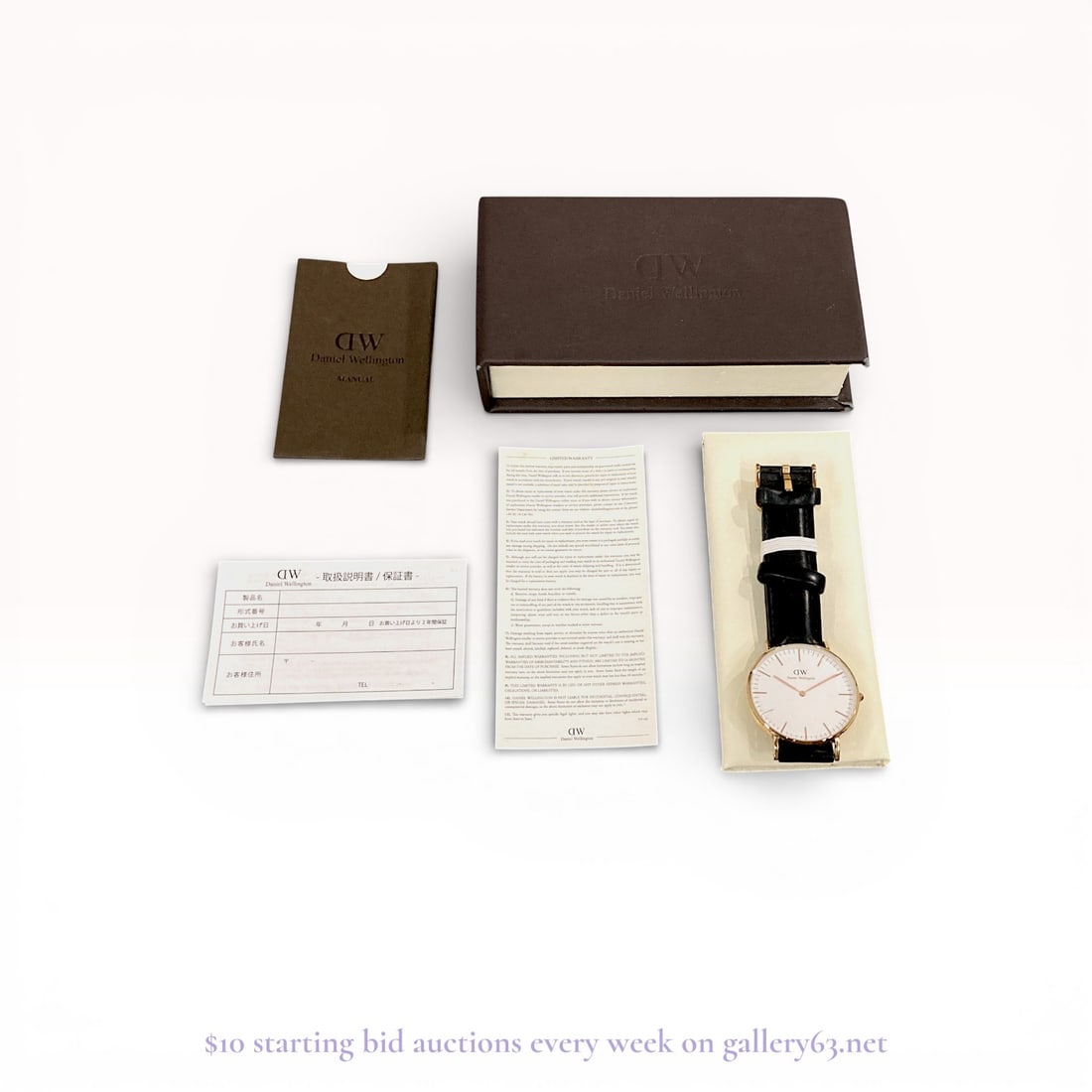Daniel Wellington Men’s Quartz Watch – Minimalist Wristwatch Estate Lot: Estate lot offered as shown, including all items visible in the images. Offered as a single lot with no individual examination; contents and condition vary and may include wear, damage, or missing ele