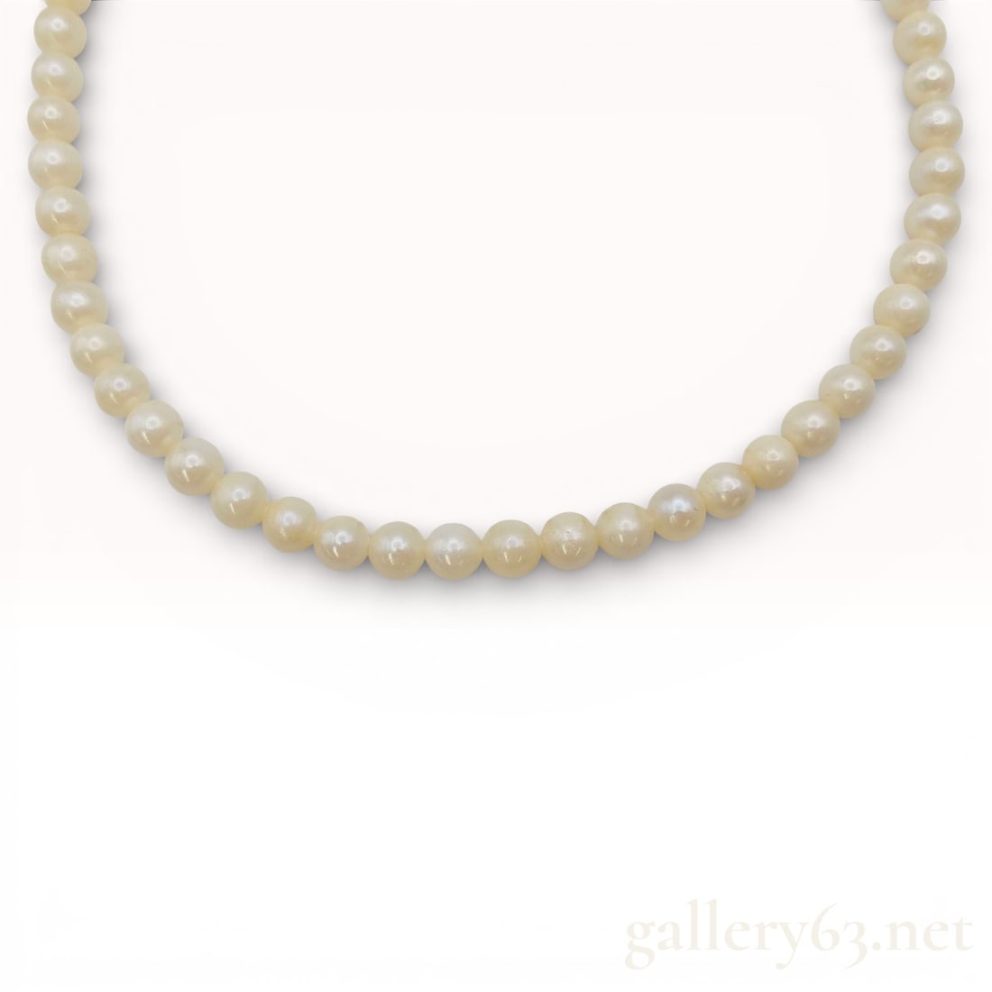 Classic 6.0-6.3mm Cultured Pearl Strand Necklace with Sterling Silver Clasp (1 of 5)