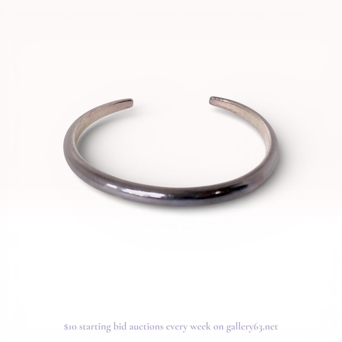 Sterling Silver Bangle Bracelet – 925 Estate Jewelry (14.4g) (1 of 6)