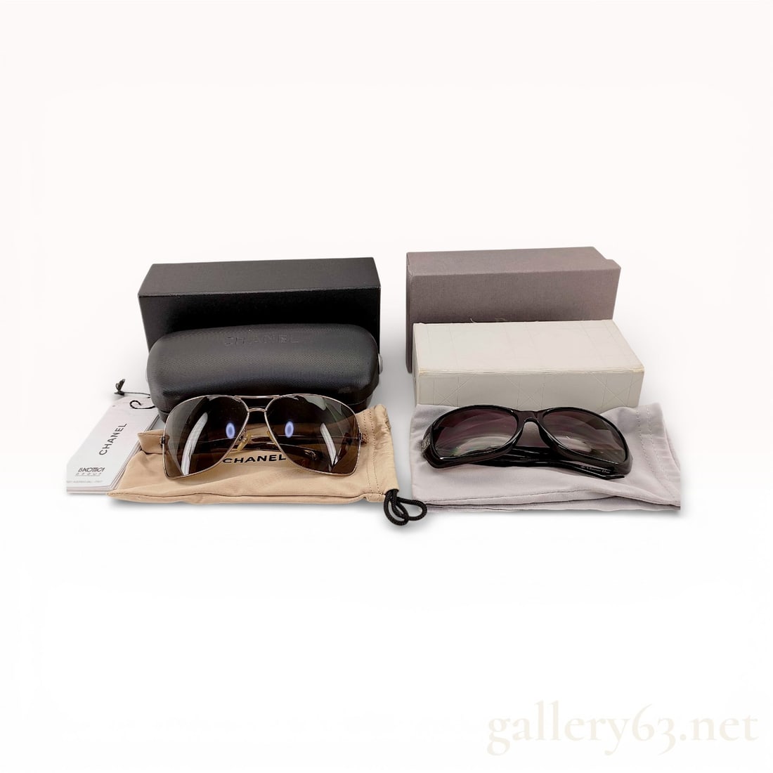 Chanel & Dior Sunglasses Set of Two with Cases (1 of 10)