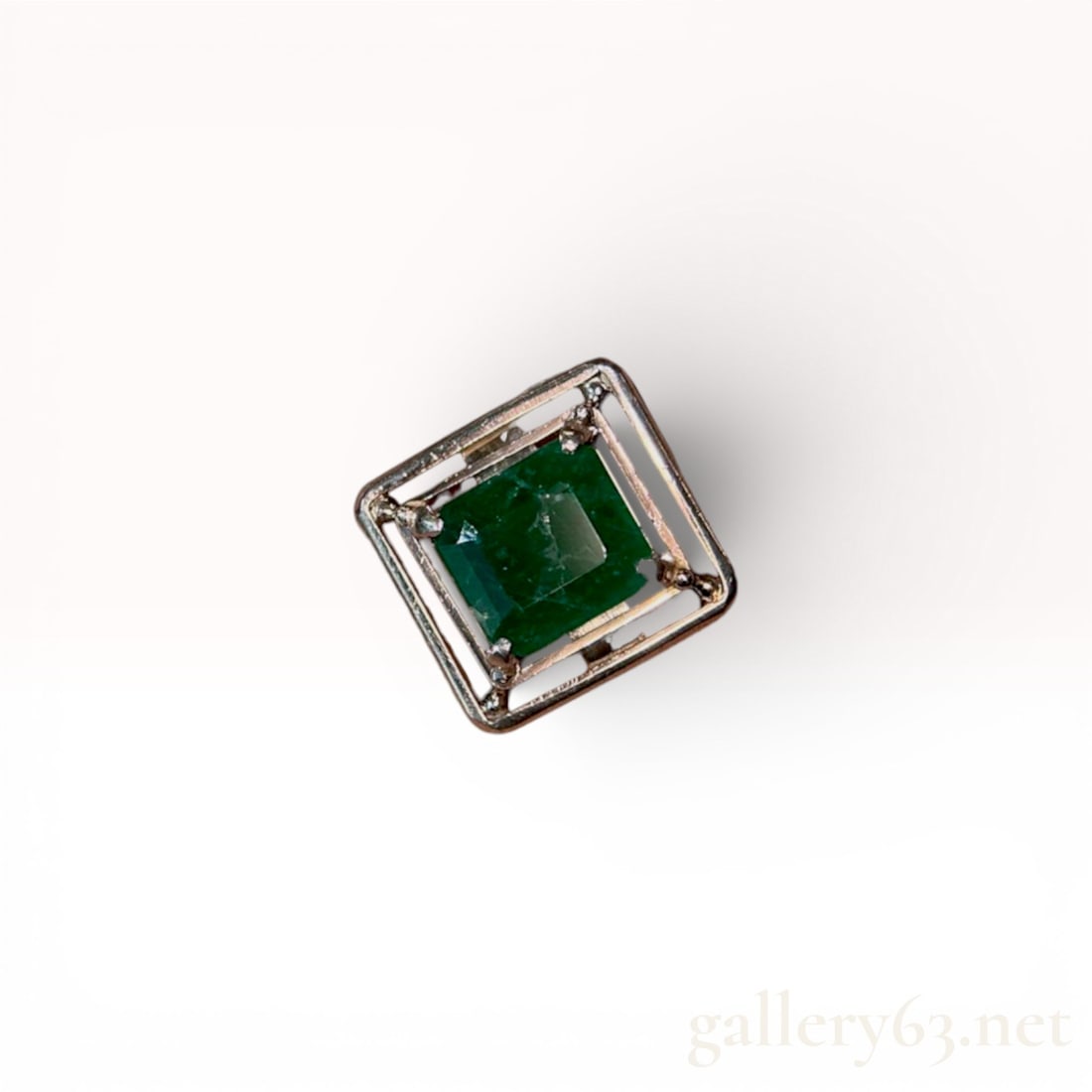Platinum Emerald Tie Tack (1 of 8)