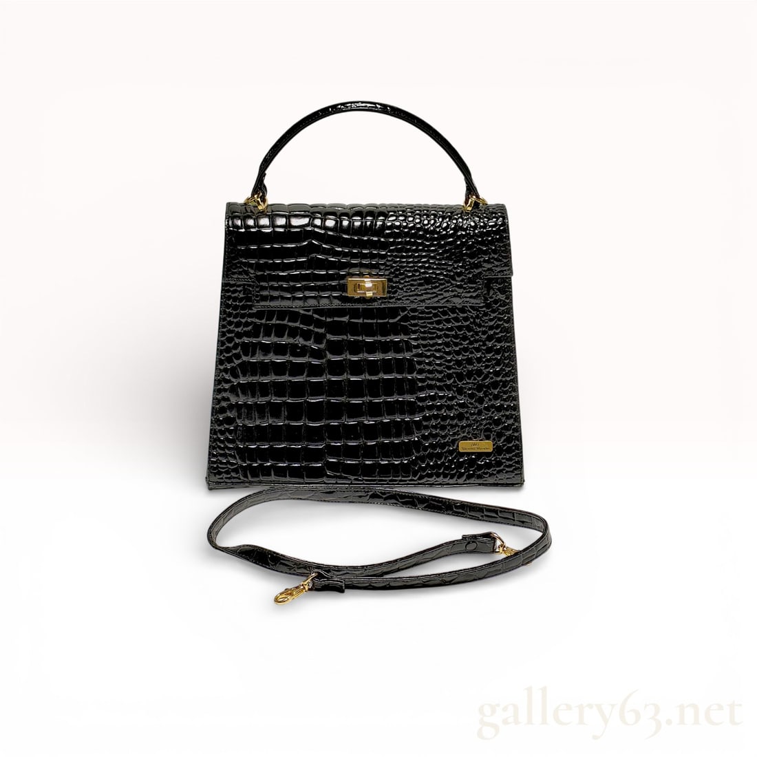 Valentino Crocodile Handbag Patent Leather Gold Fittings 2way Handbag (1 of 10)