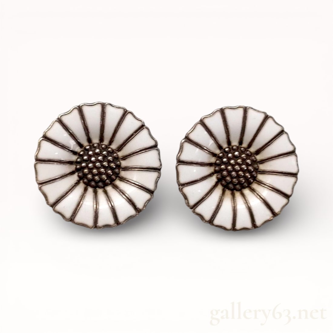 Georg Jensen SV925 Daisy Clip-On Earrings with Box (1 of 10)
