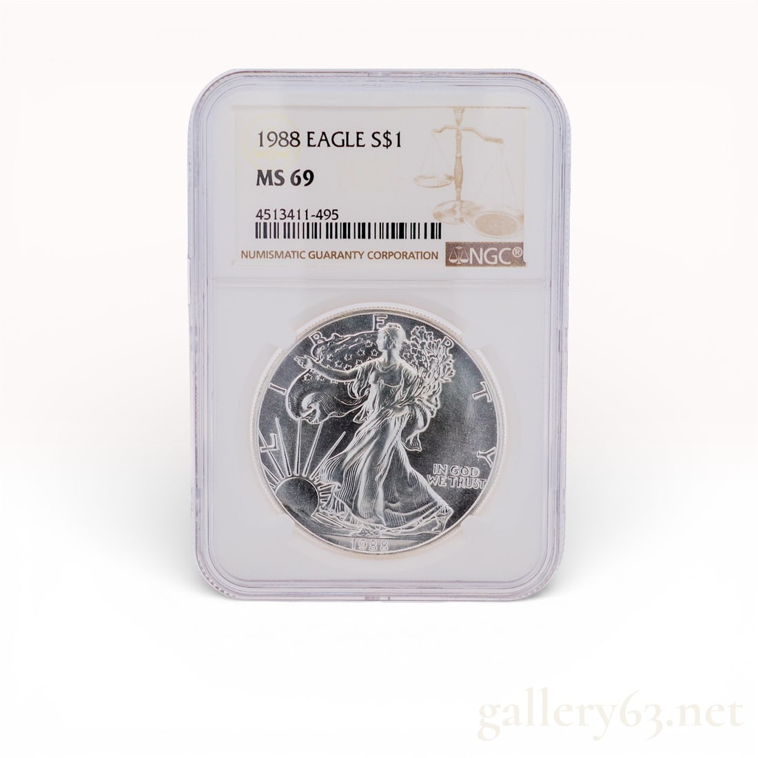 1988 MS 69 American Silver Eagle (1 of 3)