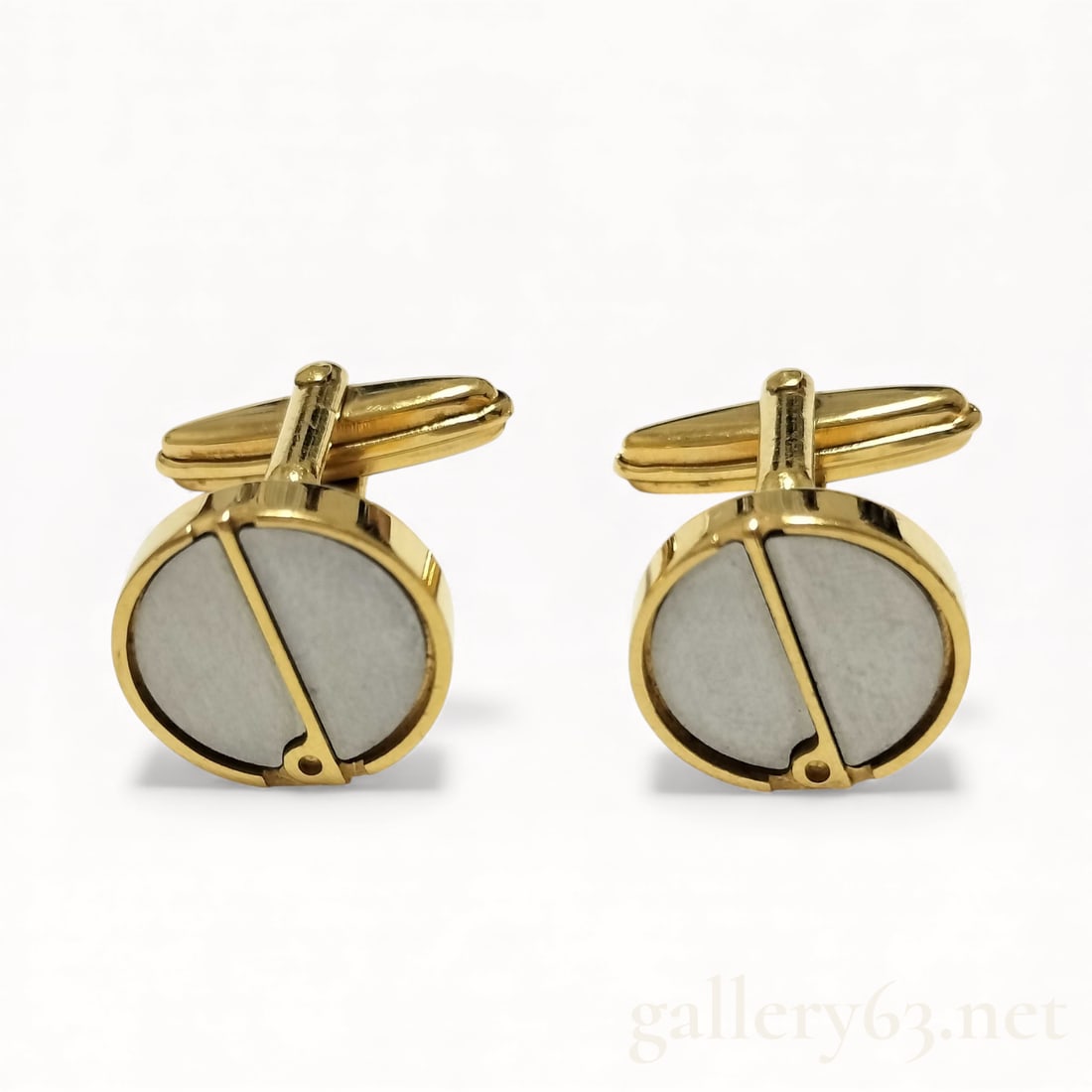 Dunhill 10g Gold Plate Silver Cufflinks: Authentic Dunhill 10g Gold Plate Silver Cufflinks 