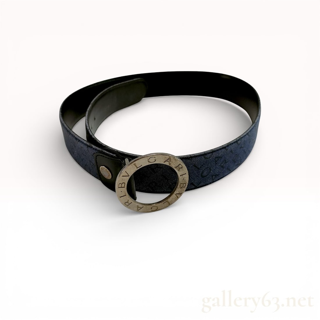Bvlgari Mania belt in blue denim leather: Authentic Bvlgari Bvlgari Mania belt in blue denim leather. 135 cm/ 42" size 