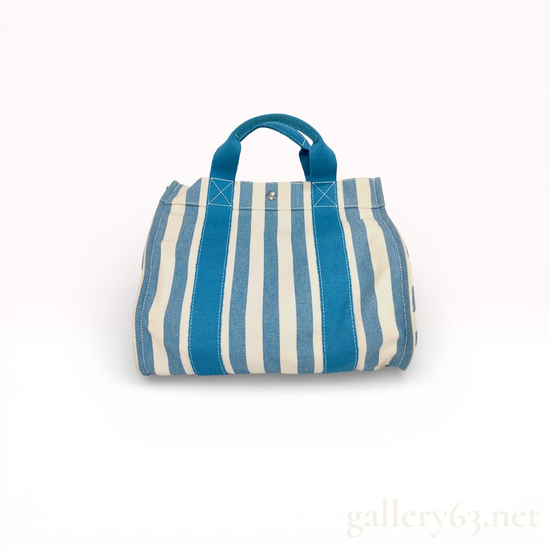 Hermes Blue and White Cannes MM Handbag (1 of 18)
