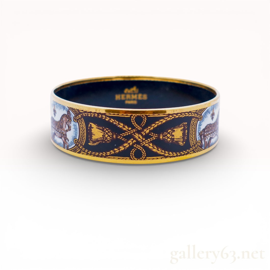 Hermes Hand Painted Enamel Bangle 67mm Internal Diameter (1 of 5)