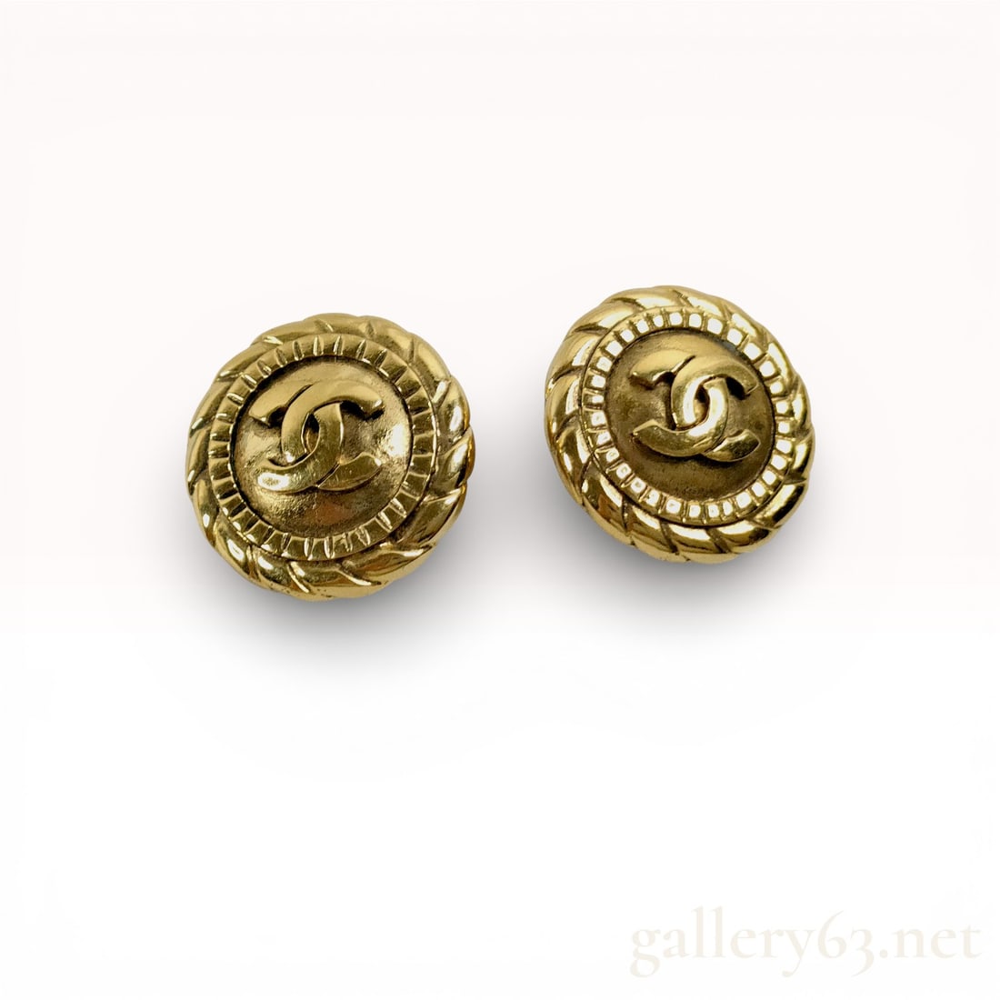 Vintage Chanel Gold-Tone Classic Costume Earrings (1 of 10)