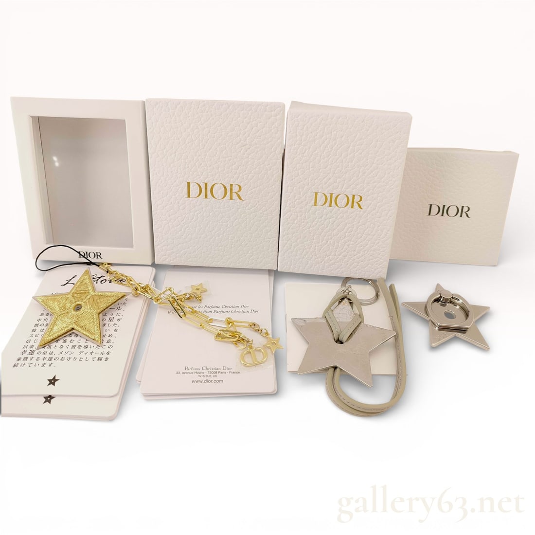 Authentic Dior Star Charm Accessories Lot, 4 Pieces with Boxes (1 of 10)