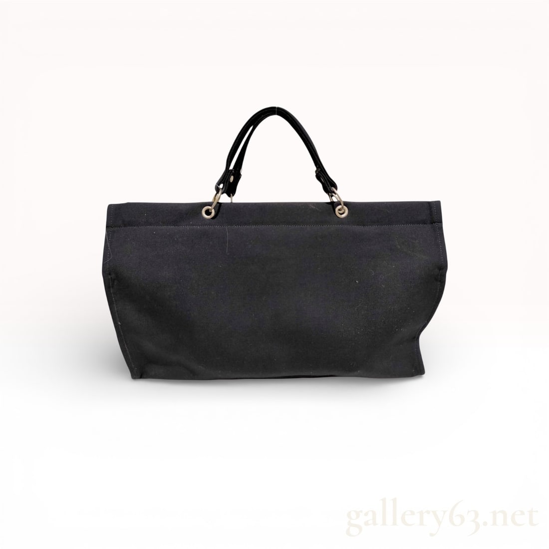 Comme des Garcons Black Wool Folding Duffle Bag: Authentic Comme des Garcons black wool with black leather accents folding duffle bag tote bag Boston bag GK042030.