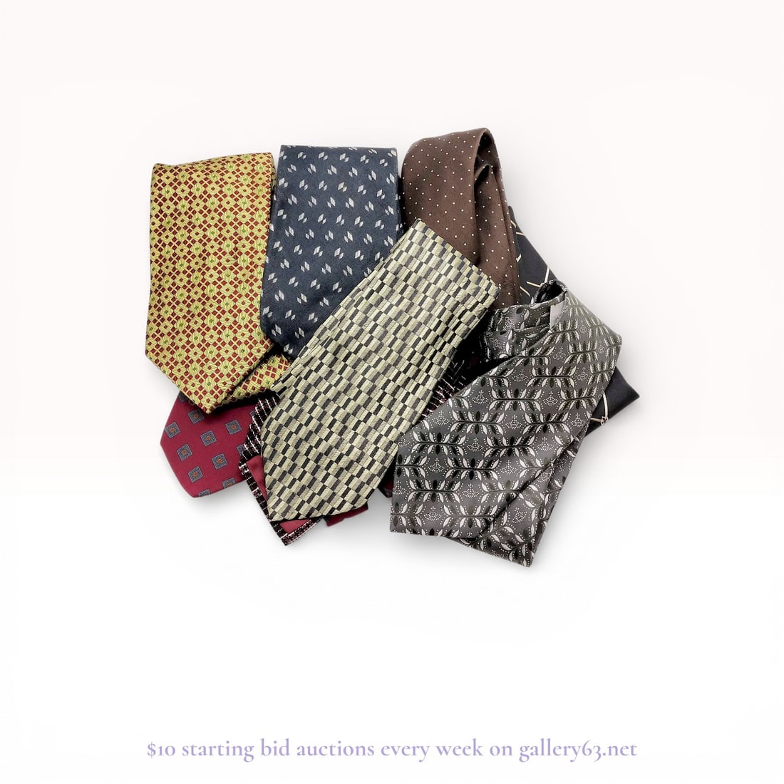 Loewe and Yves Saint Laurent Designer Tie 8-Piece Set Estate Lot (1 of 10)