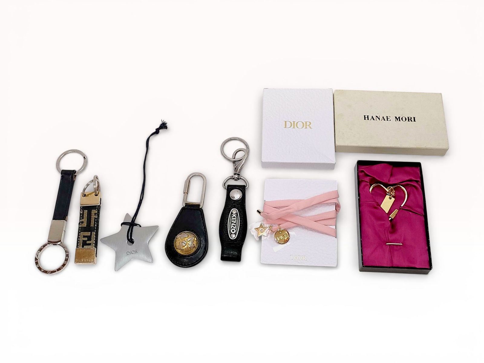 Kenzo, Hanae Mori, Salvatore Ferragamo, Fendi/Bulgari Dior etc. Keyrings/Charms (1 of 5)