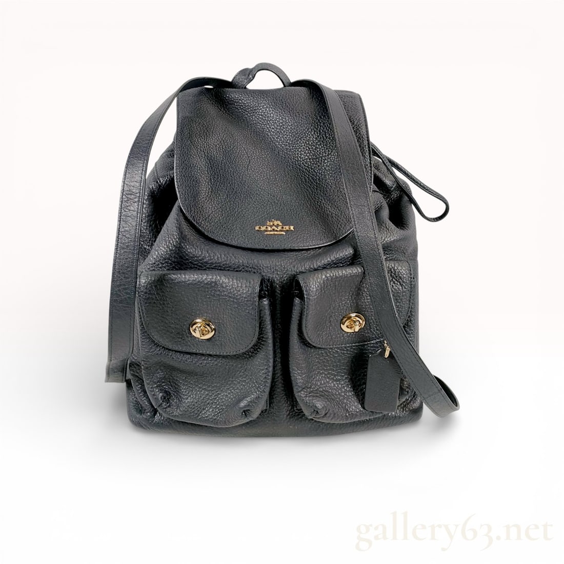 Coach Billie Backpack in Black Pebbled Leather - Excellent Condition (1 of 10)