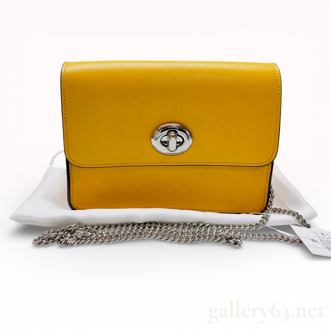 Coach Mustard Leather Bowery Chain Shoulder Bag with Dust Bag (1 of 10)