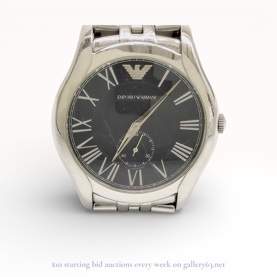 Armani AR-1706 Black Dial Men's Wristwatch: Needs new battery. Estate lot offered as shown, including all items visible in the images. Offered as a single lot with no individual examination; contents and condition vary and may include wear, dam