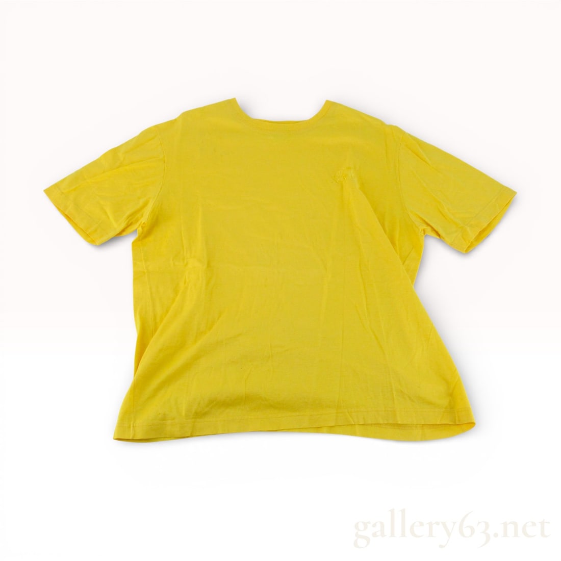 Hermès Yellow Cut & Sew Short Sleeve T-Shirt with Statue Embroidery (1 of 10)