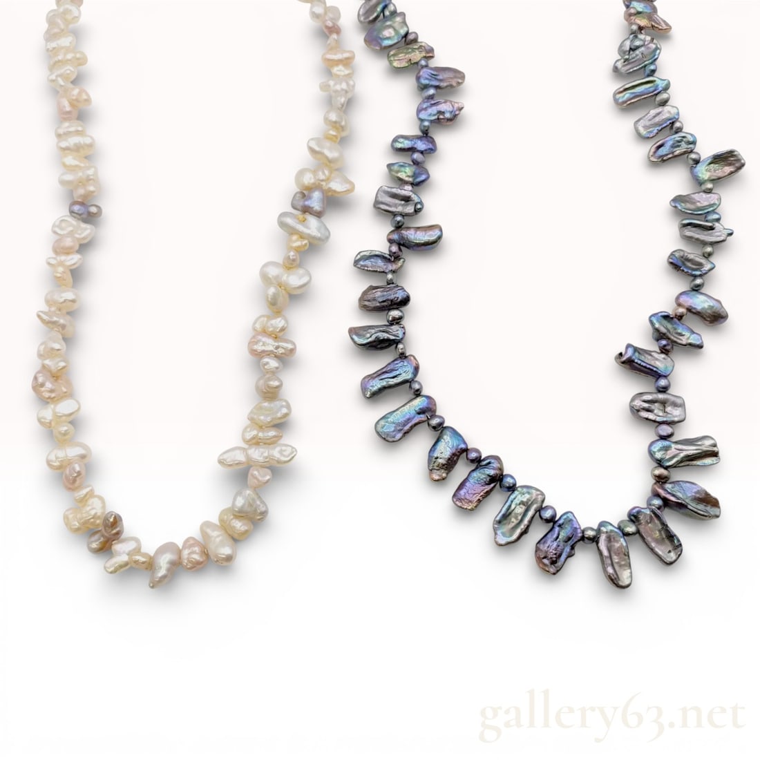 Pearl Strand Necklace Set with Sterling Silver Clasp, 111.3g (1 of 5)