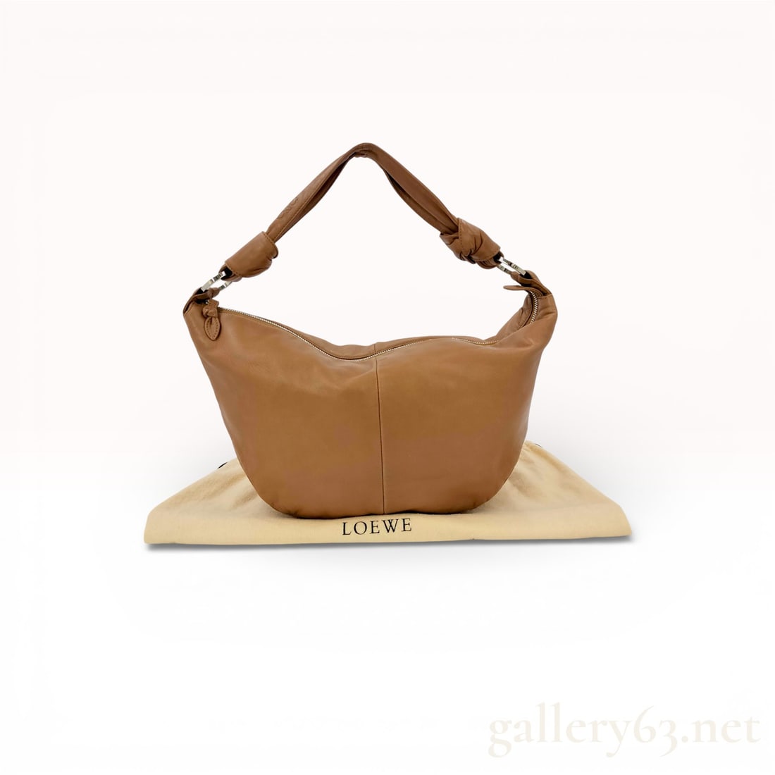 Loewe Anagram Sling Hobo Shoulder Bag in Brown Leather (1 of 10)