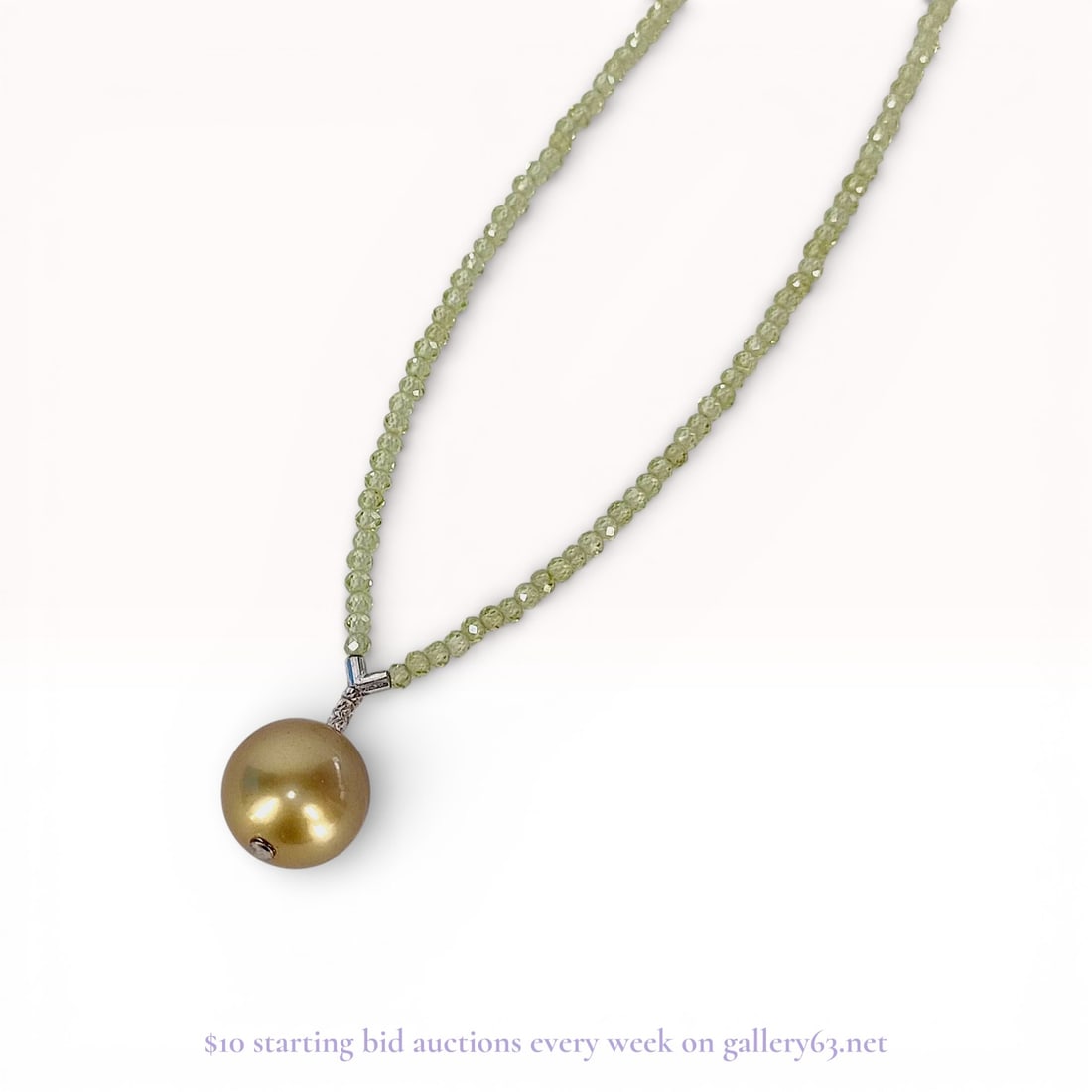 Golden Pearl Sterling Silver Necklace, 5.6g: Estate lot offered as shown, including all items visible in the images. Offered as a single lot with no individual examination; contents and condition vary and may include wear, damage, or missing