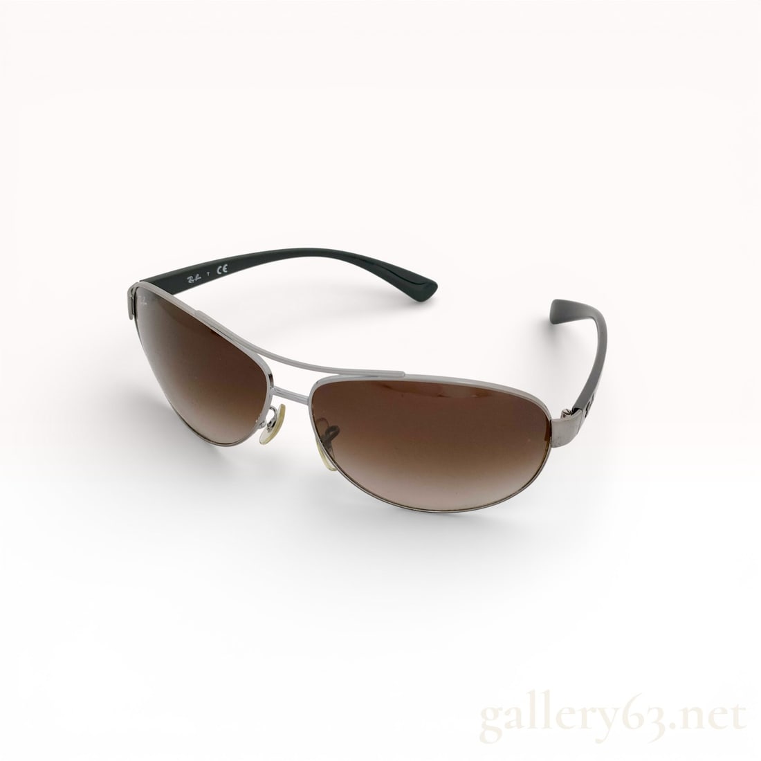 Ray-Ban RB3386 Rectangular Aviator Sunglasses with Brown Gradient Lenses and Case (1 of 7)